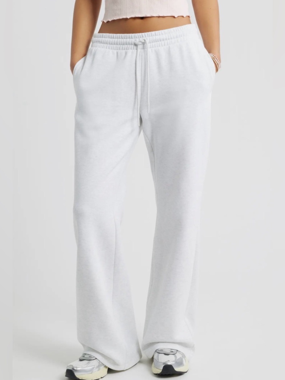 BP Grey Fog Heather Baggy Flare Leg Sweatpants Sz Medium